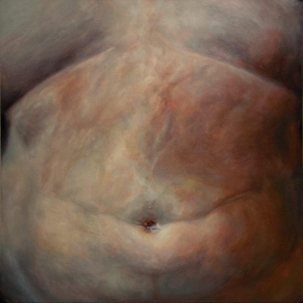 Worms, 4 x 4 feet, oil on canvas (2023)