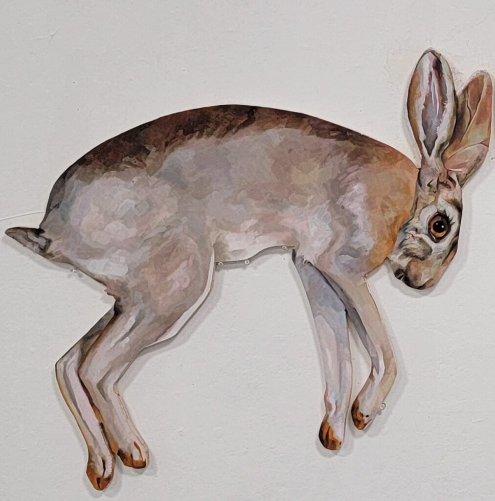 Girls, 2 26 x 29 inch pieces, oil, gems, glitter on panel (2023)